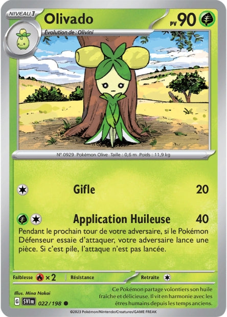 Carte Pokémon Olivado 022/198 SV1 Ecarlate et Violet EV01 Neuf FR LorenZone