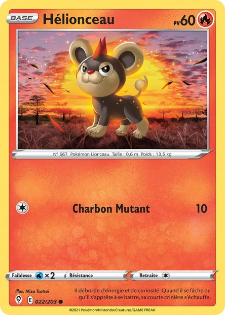 Carte Pokémon Hélionceau 022/203 EVS Évolution Céleste EB07 Neuf FR LorenZone