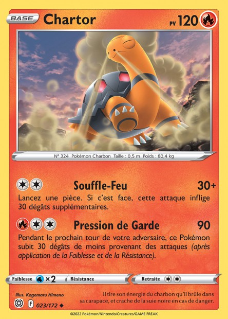 Carte Pokémon Chartor 023/172 BRS Stars Étincelantes EB09 Neuf FR LorenZone