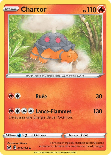 Carte Pokémon Chartor 023/196 LOR Origine Perdue EB11 Neuf FR LorenZone