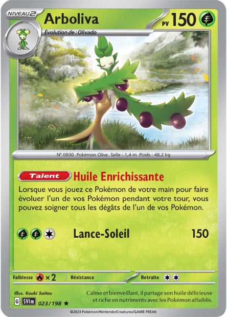Carte Pokémon Arboliva 023/198 SV1 Ecarlate et Violet EV01 Neuf FR LorenZone