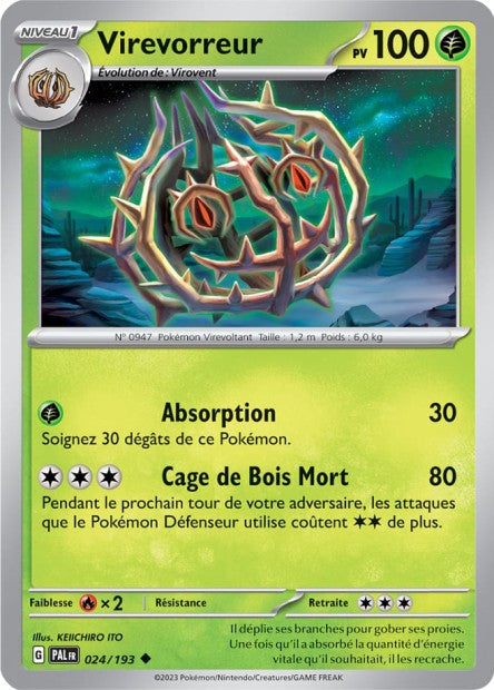 Carte Pokémon Virevorreur 024/193 PAL Evolution a Paldea EV02 Neuf FR LorenZone