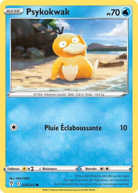 Carte Pokémon Psykokwak 024/203 EVS Évolution Céleste EB07 Neuf FR LorenZone