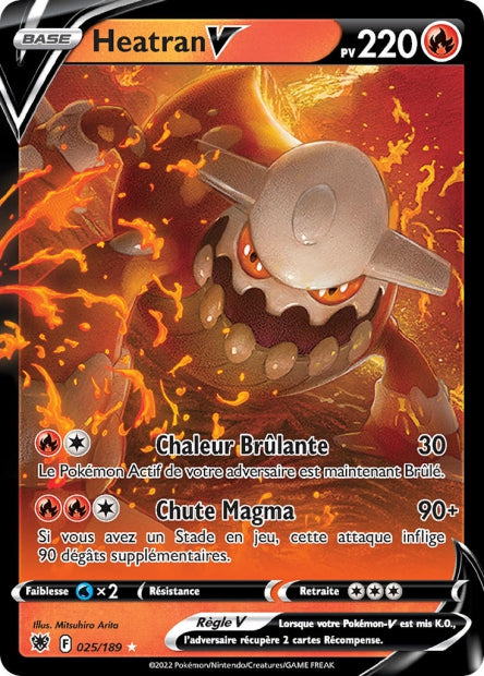 Carte Pokémon Heatran V 025/189 ASR Astres Radieux EB10 Neuf FR LorenZone
