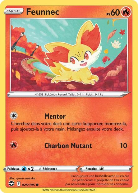 Carte Pokémon Feunnec 025/195 SIT Tempete Argentee EB12 Neuf FR LorenZone