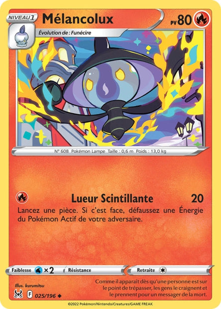 Carte Pokémon Mélancolux 025/196 LOR Origine Perdue EB11 Neuf FR LorenZone