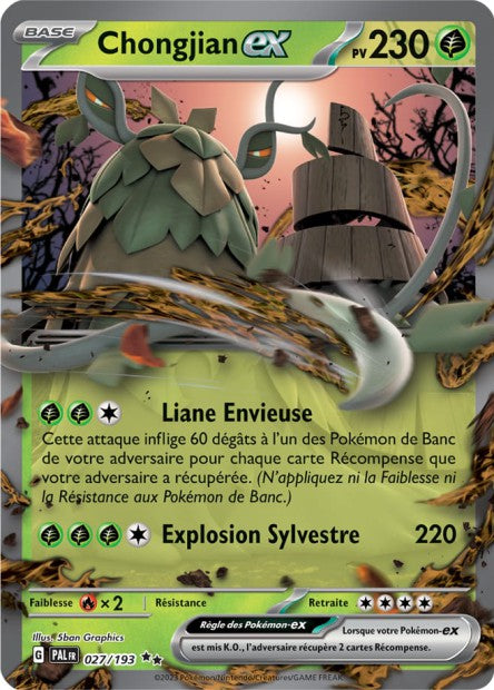 Carte Pokémon Chongjian EX 027/193 PAL Evolution a Paldea EV02 Neuf FR LorenZone
