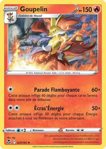 Carte Pokémon Goupelin 027/195 SIT Tempete Argentee EB12 Neuf FR LorenZone