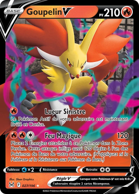 Carte Pokémon Goupelin V 027/196 LOR Origine Perdue EB11 Neuf FR LorenZone