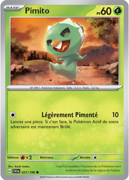 Carte Pokémon Pimito 027/198 SV1 Ecarlate et Violet EV01 Neuf FR LorenZone