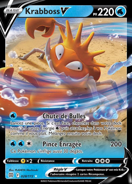 Carte Pokémon Krabboss V 028/172 BRS Stars Étincelantes EB09 Neuf FR LorenZone