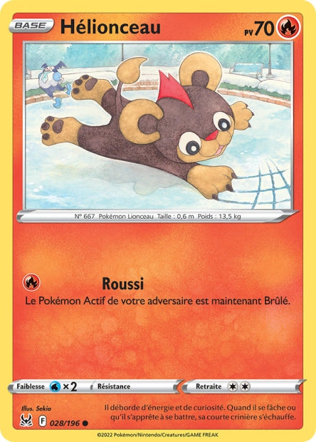 Carte Pokémon Hélionceau 028/196 LOR Origine Perdue EB11 Neuf FR LorenZone