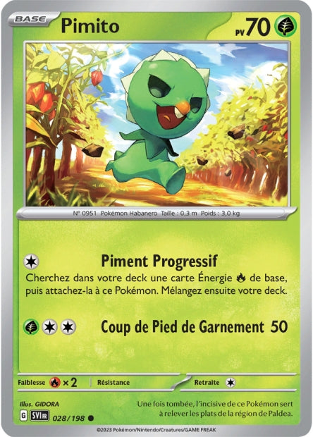 Carte Pokémon Pimito 028/198 SV1 Ecarlate et Violet EV01 Neuf FR LorenZone