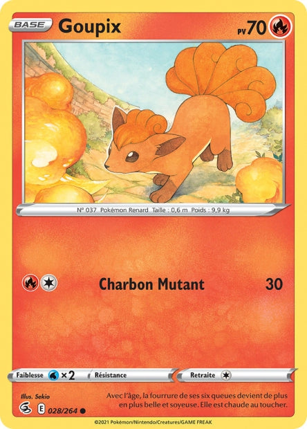 Carte Pokémon Goupix 028/264 FST Poing de Fusion EB08 Neuf FR LorenZone