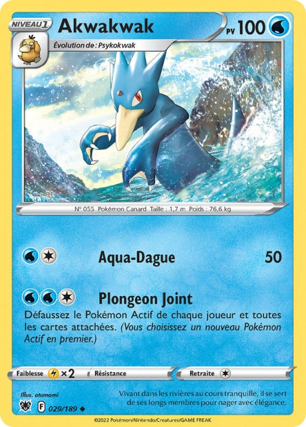 Carte Pokémon Akwakwak 029/189 ASR Astres Radieux EB10 Neuf FR LorenZone