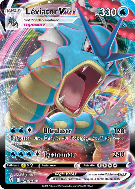 Carte Pokémon Léviator VMAX 029/203 EVS Évolution Céleste EB07 Neuf FR LorenZone