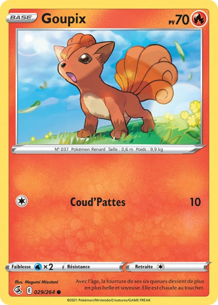 Carte Pokémon Goupix 029/264 FST Poing de Fusion EB08 Neuf FR LorenZone