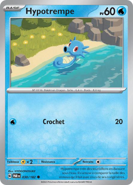 Carte Pokémon Hypotrempe 030/182 PAR Faille Paradoxe EV04 Neuf FR LorenZone