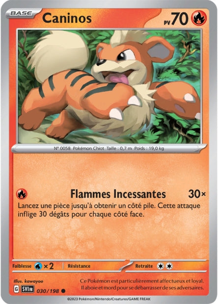 Carte Pokémon Caninos 030/198 SV1 Ecarlate et Violet EV01 Neuf FR LorenZone
