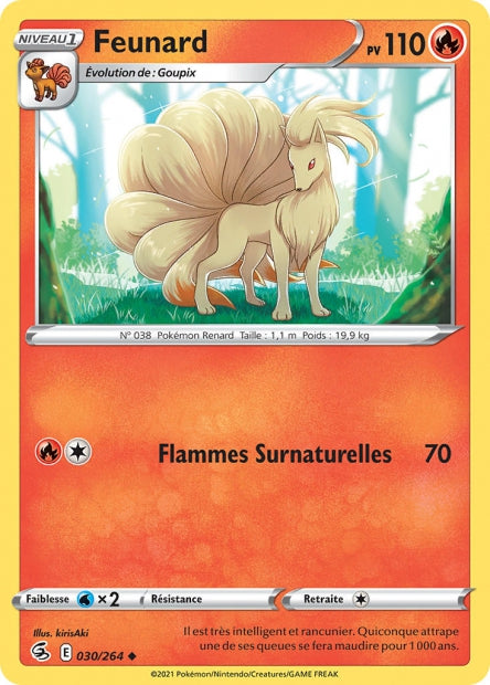 Carte Pokémon Feunard 030/264 FST Poing de Fusion EB08 Neuf FR LorenZone