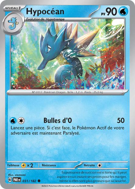 Carte Pokémon Hypocéan 031/182 PAR Faille Paradoxe EV04 Neuf FR LorenZone
