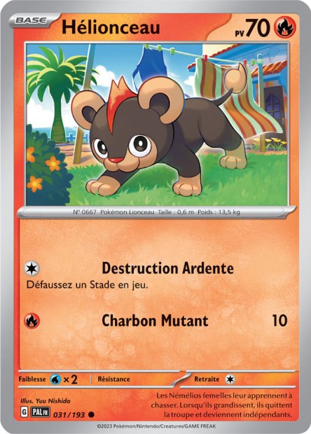 Carte Pokémon Hélionceau 031/193 PAL Evolution a Paldea EV02 Neuf FR LorenZone