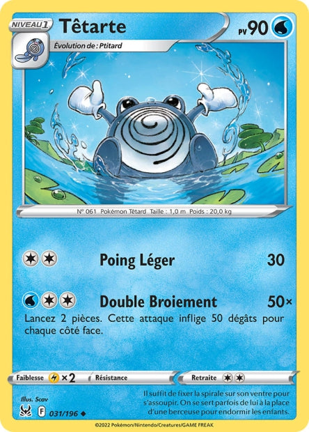 Carte Pokémon Têtarte 031/196 LOR Origine Perdue EB11 Neuf FR LorenZone