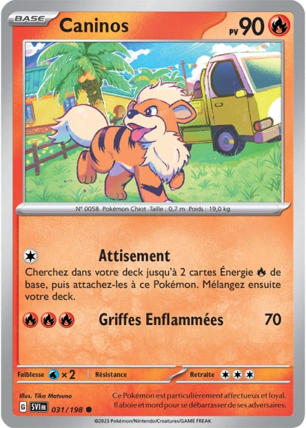 Carte Pokémon Caninos 031/198 SV1 Ecarlate et Violet EV01 Neuf FR LorenZone