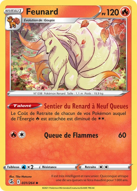 Carte Pokémon Feunard 031/264 FST Poing de Fusion EB08 Neuf FR LorenZone