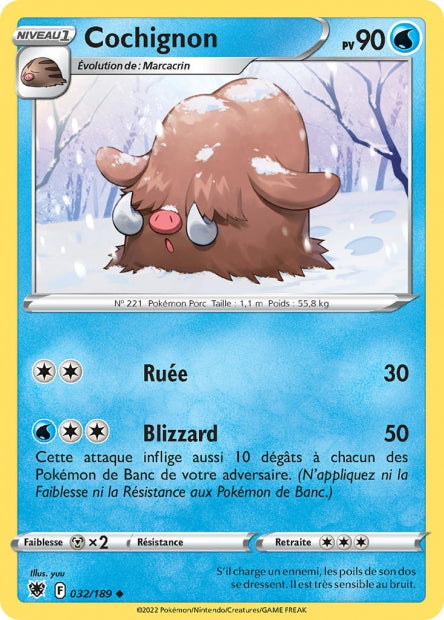 Carte Pokémon Cochignon 032/189 ASR Astres Radieux EB10 Neuf FR LorenZone