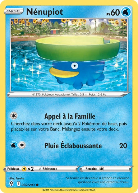 Carte Pokémon Nénupiot 032/203 EVS Évolution Céleste EB07 Neuf FR LorenZone