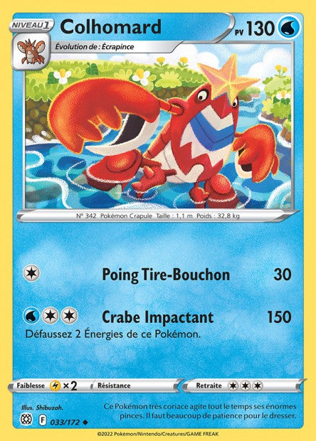 Carte Pokémon Colhomard 033/172 BRS Stars Étincelantes EB09 Neuf FR LorenZone