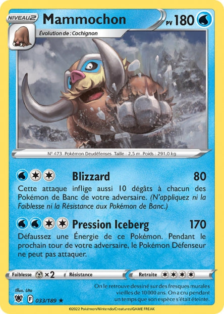 Carte Pokémon Mammochon 033/189 ASR Astres Radieux EB10 Neuf FR LorenZone