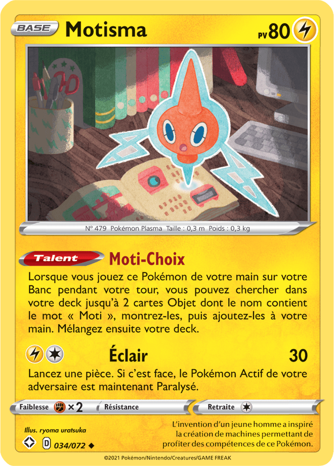 Carte Pokémon Motisma 034/072 SWSH45 Destinées Radieuses EB4_5 Neuf FR LorenZone