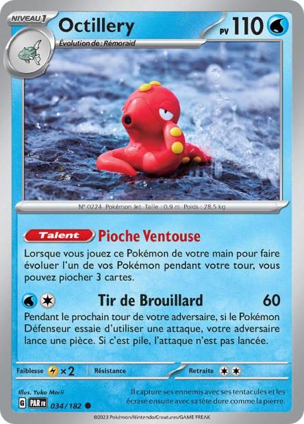Carte Pokémon Octillery 034/182 PAR Faille Paradoxe EV04 Neuf FR LorenZone
