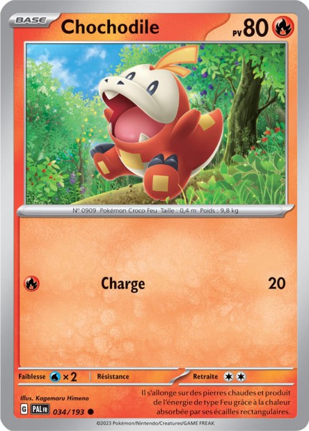 Carte Pokémon Chochodile 034/193 PAL Evolution a Paldea EV02 Neuf FR LorenZone