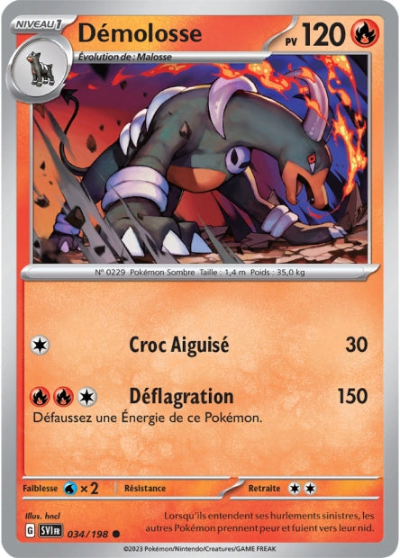 Carte Pokémon Démolosse 034/198 SV1 Ecarlate et Violet EV01 Neuf FR LorenZone