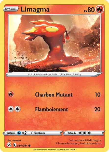 Carte Pokémon Limagma 034/264 FST Poing de Fusion EB08 Neuf FR LorenZone