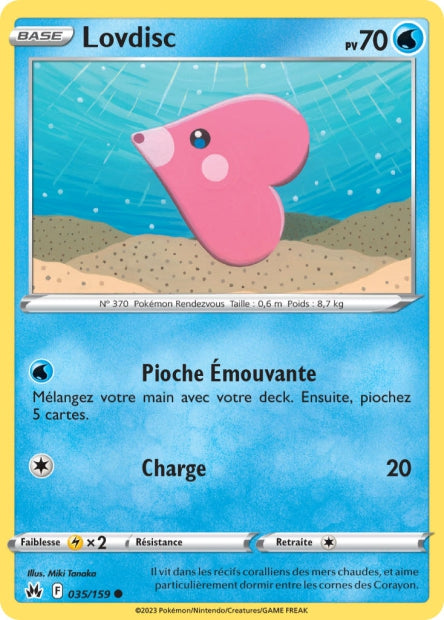 Carte Pokémon Lovdisc 035/159 CRZ Epee et Bouclier EB12_5 Neuf FR LorenZone