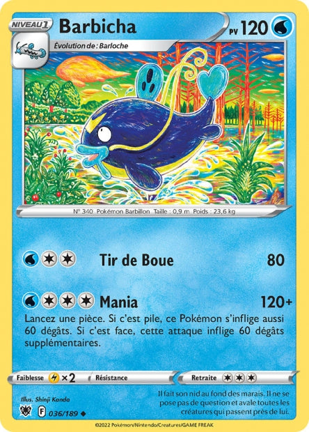 Carte Pokémon Barbicha 036/189 ASR Astres Radieux EB10 Neuf FR LorenZone