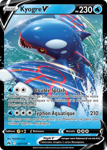 Carte Pokémon Kyogre V 037/159 CRZ Epee et Bouclier EB12_5 Neuf FR LorenZone