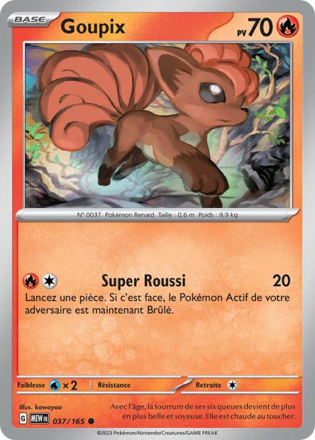 Carte Pokémon Goupix 37/165 MEW 151 EV3_5  Neuf FR LorenZone