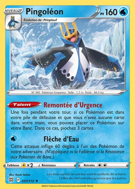 Carte Pokémon Pingoléon 037/172 BRS Stars Étincelantes EB09 Neuf FR LorenZone