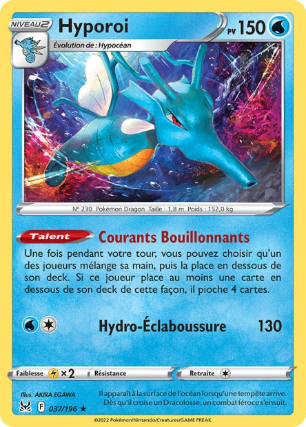 Carte Pokémon Hyporoi 037/196 LOR Origine Perdue EB11 Neuf FR LorenZone