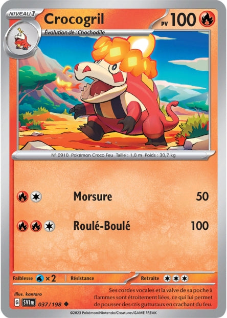 Carte Pokémon Crocogril 037/198 SV1 Ecarlate et Violet EV01 Neuf FR LorenZone
