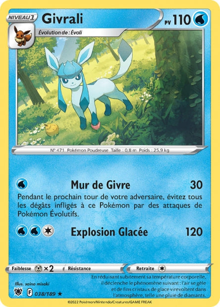 Carte Pokémon Givrali 038/189 ASR Astres Radieux EB10 Neuf FR LorenZone