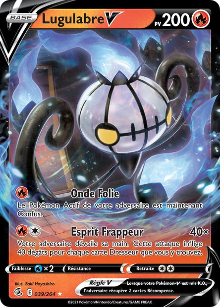 Carte Pokémon Lugulabre V 039/264 FST Poing de Fusion EB08 Neuf FR LorenZone