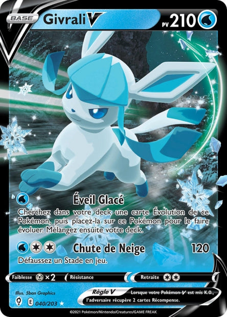 Carte Pokémon Givrali V 040/203 EVS Évolution Céleste EB07 Neuf FR LorenZone