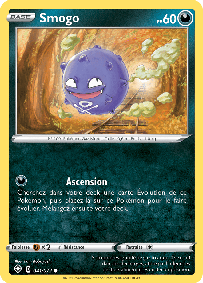 Carte Pokémon Smogo 041/072 SWSH45 Destinées Radieuses EB4_5 Neuf FR LorenZone