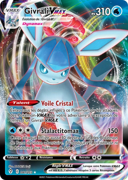 Carte Pokémon Givrali VMAX 041/203 EVS Évolution Céleste EB07 Neuf FR LorenZone